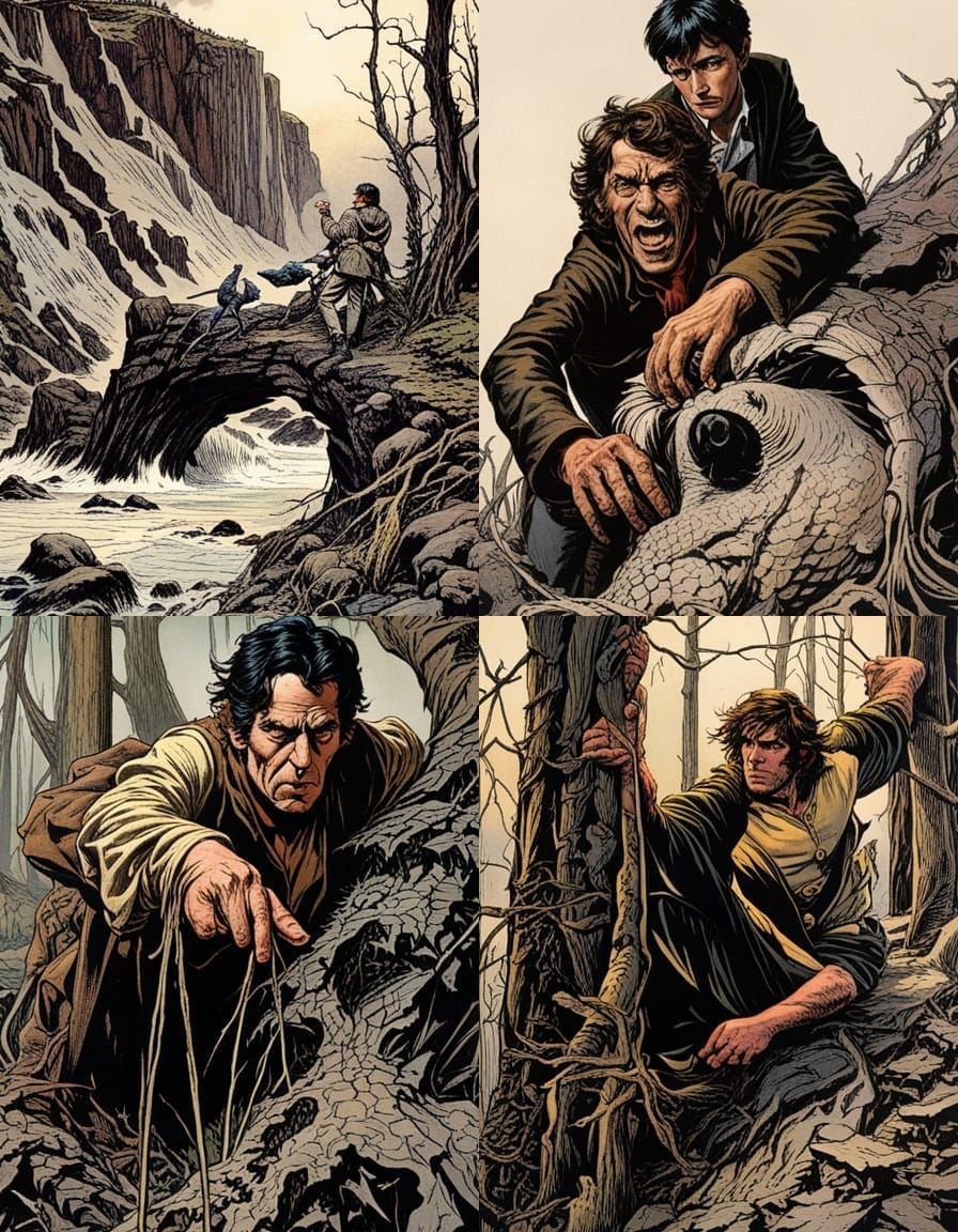 Eerie Graveyard Scene in Comic Book Style