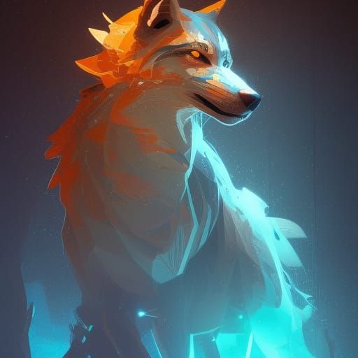 Pixel Wolf Concept Art in 8K Resolution