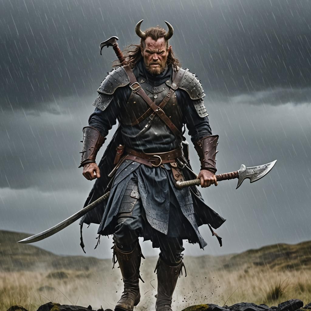 Highlander Rides the Storm with Alien Axe