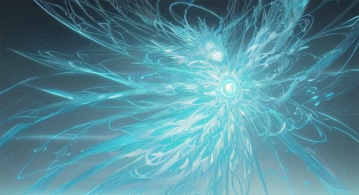 Luminescent Being in a Dreamlike Cyberpunk Aesthetic