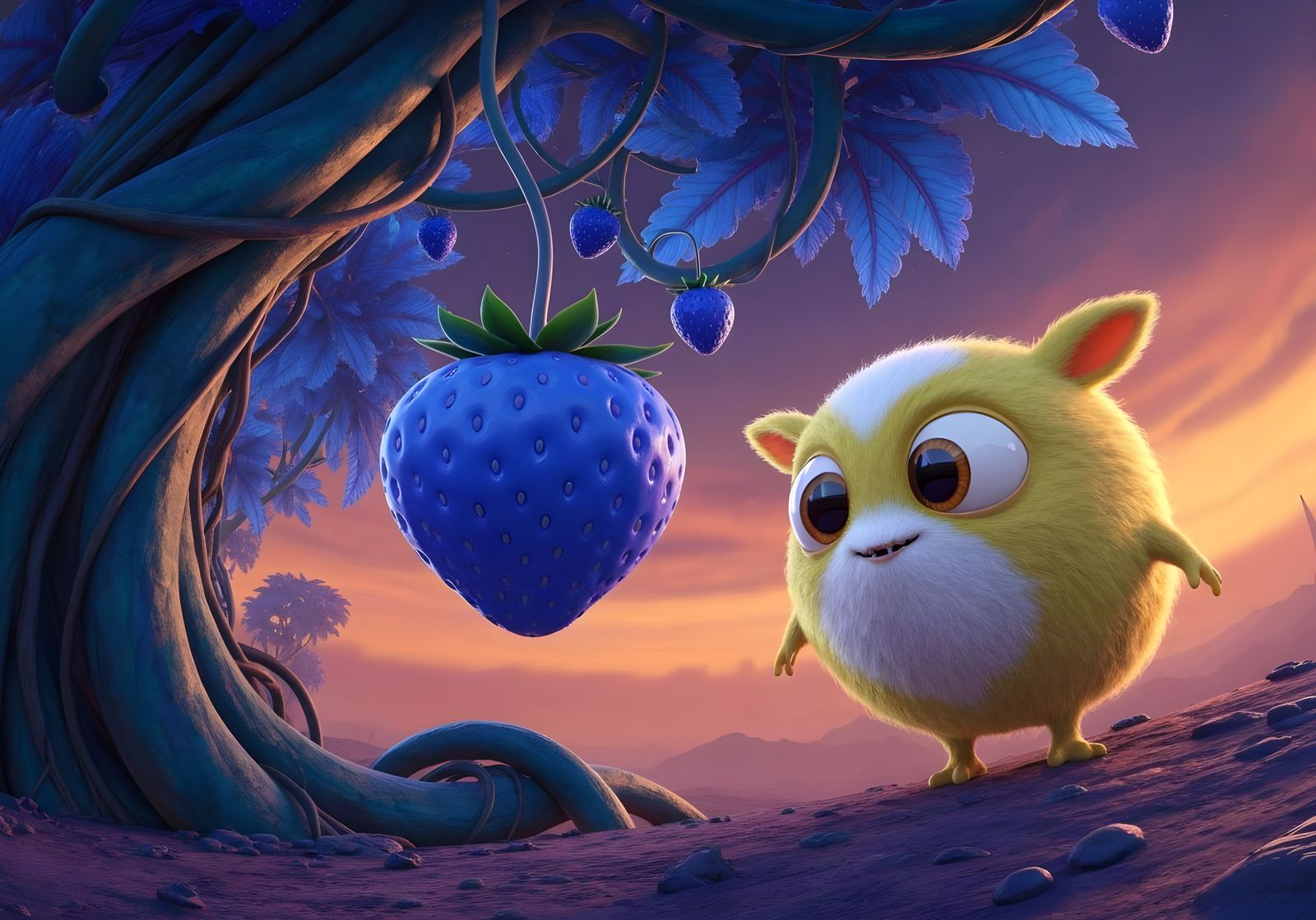 Blue Strawberries: They're Out Of This World!