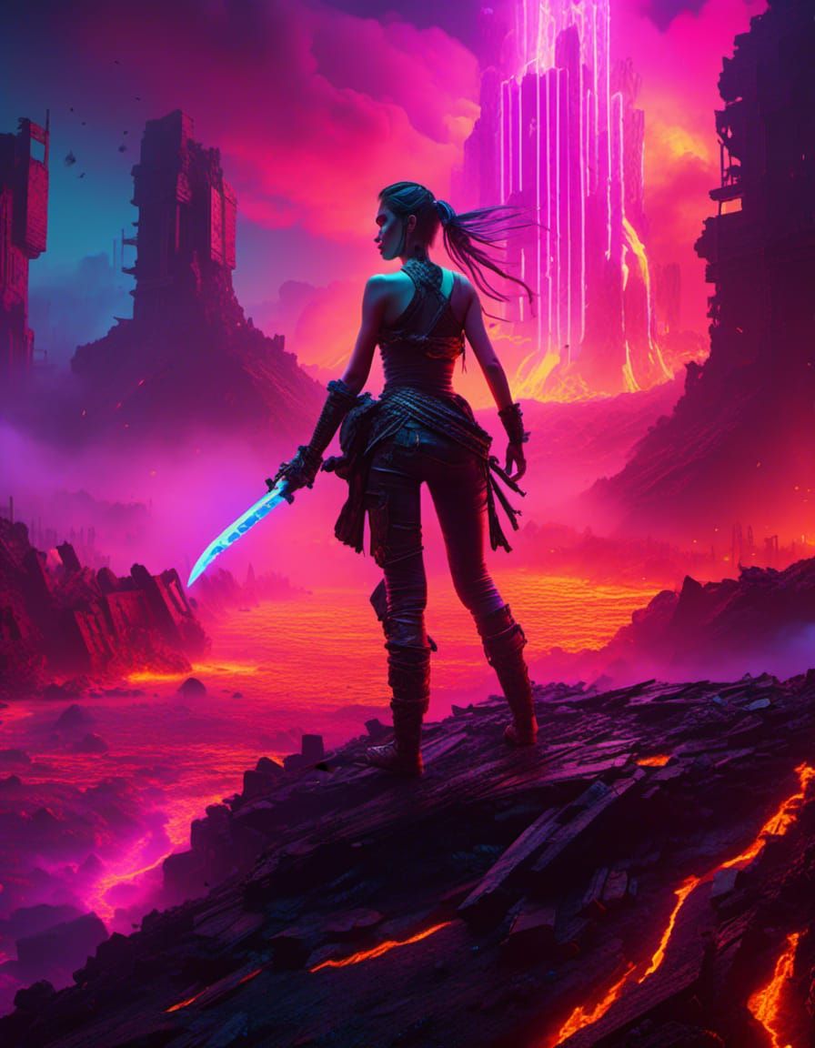 Pirate Queen in Sci-Fi Battle Amidst Floating Islands