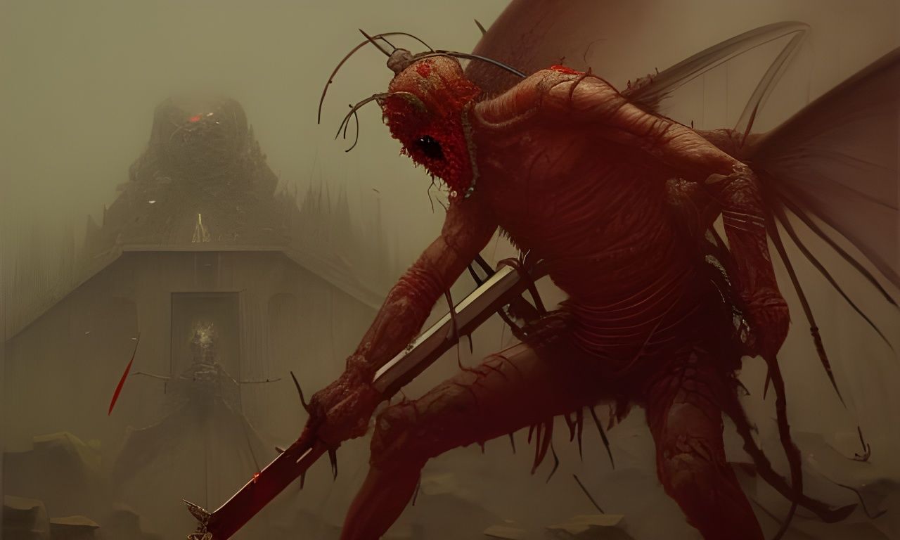 Angry Insect Warrior Portrait in Photorealism