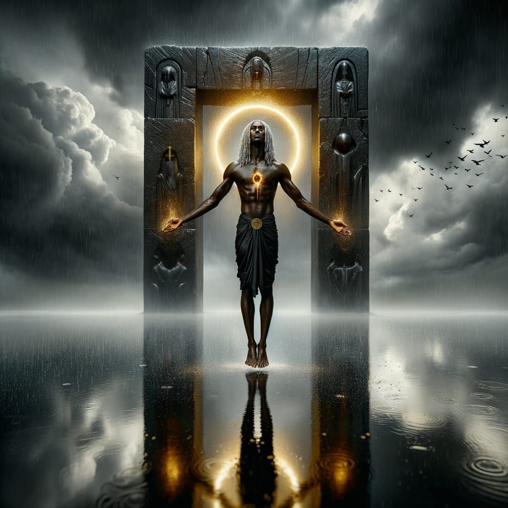 Dark Ethiopian God of Rebirth and Sacrifice