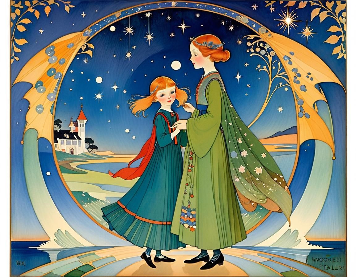 Mad Hatter's Tea Party in Children's Illustration Style