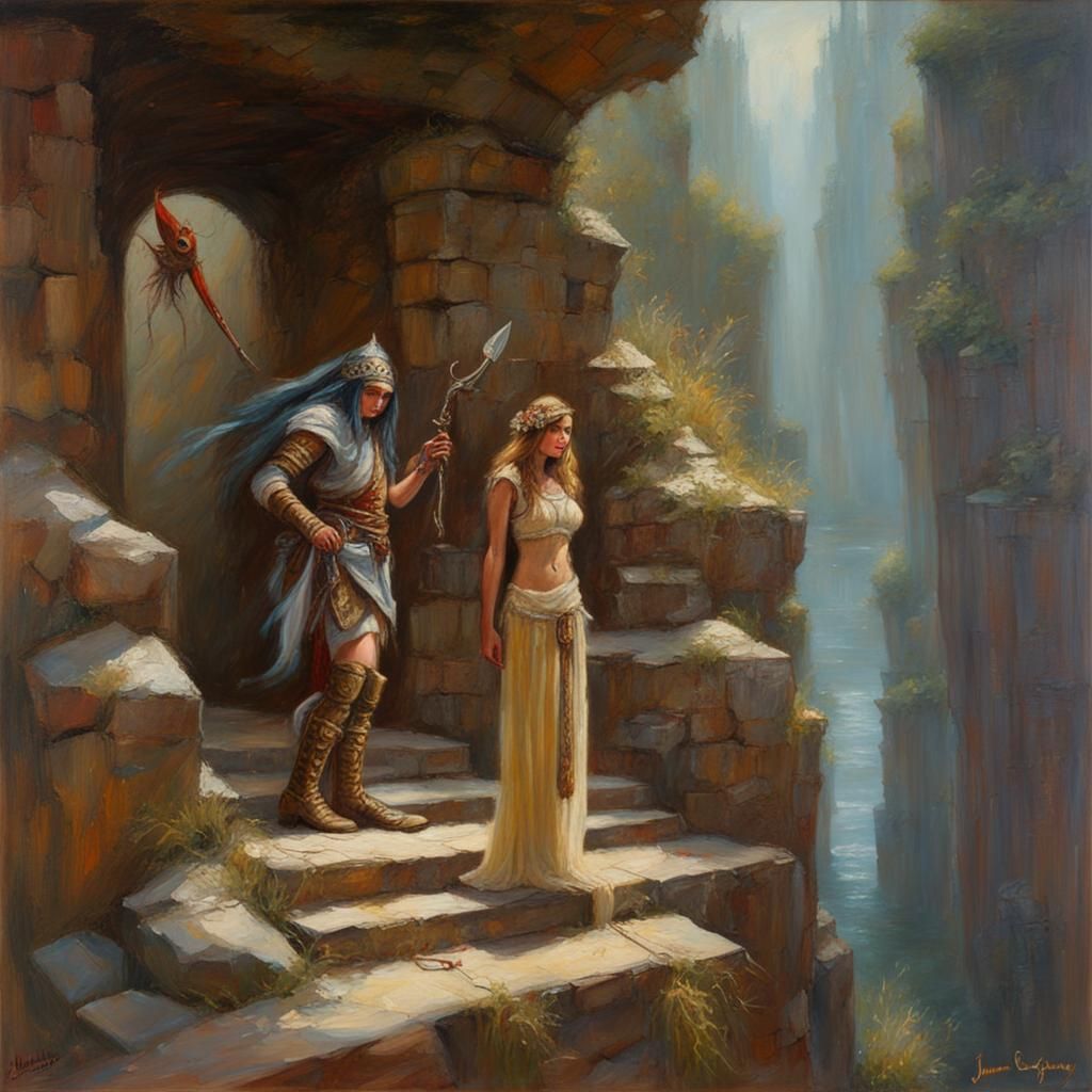 Fantasy Ancient Rome in Oil Painting Style