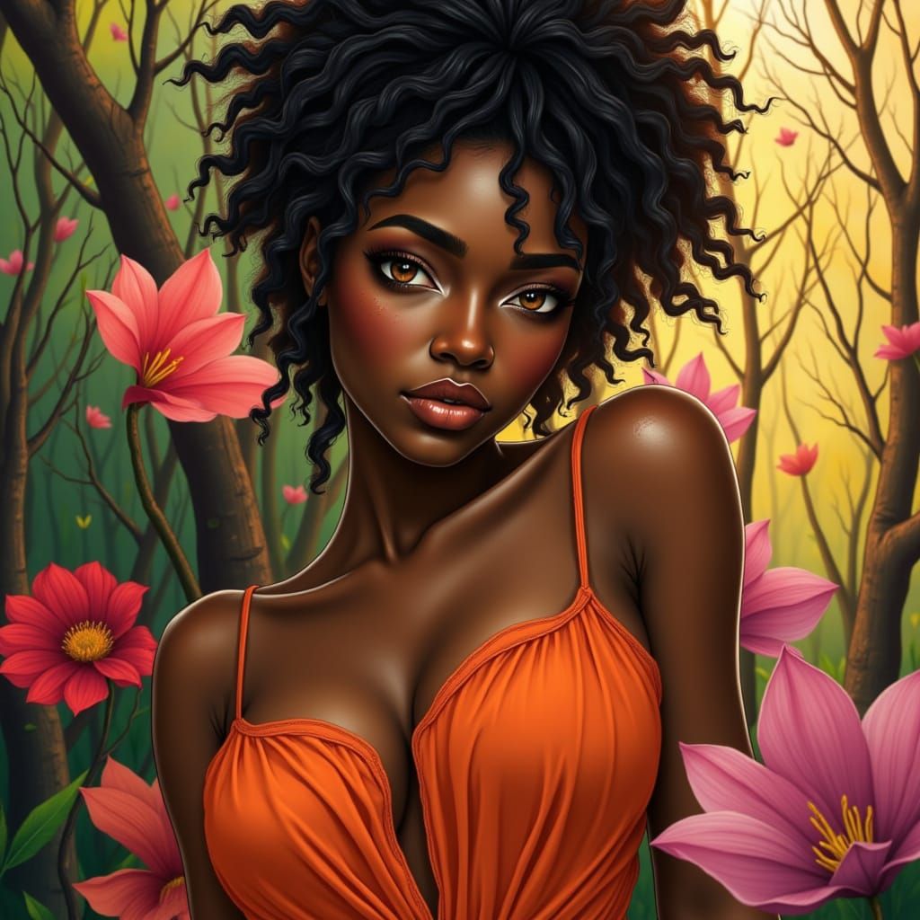 <lora:MELENATED BEAUTY:1.0>  Closeup Insanely detailed Full-body shot of a gorgeous black woman in the shower surrounded...