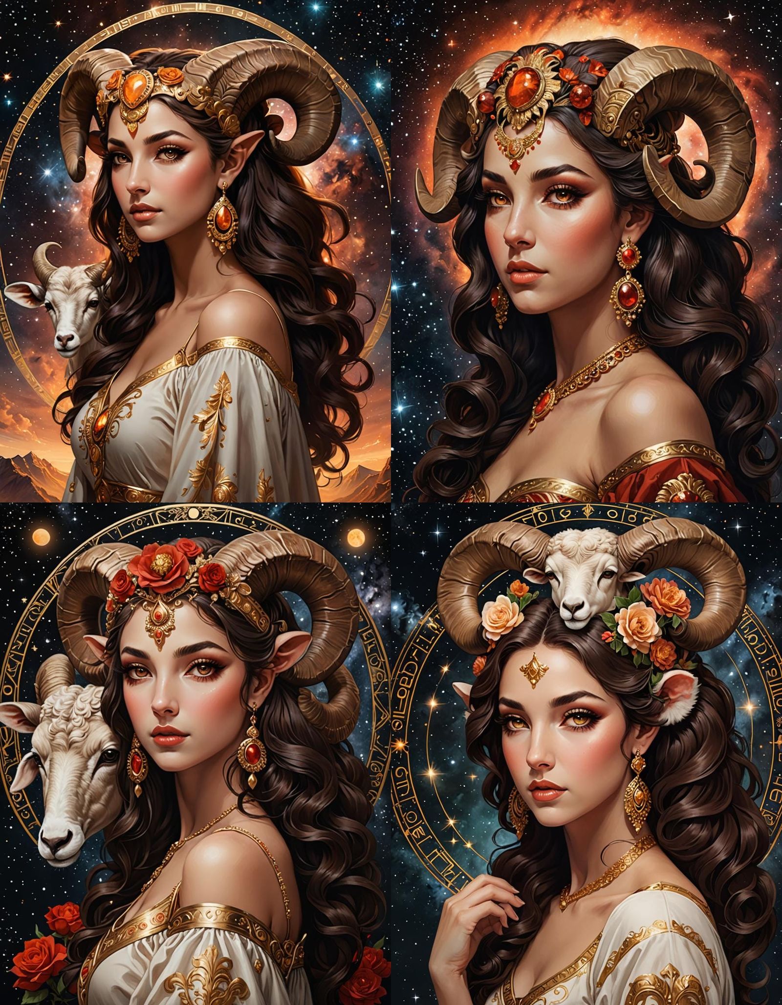 Beautiful Aries Woman Generated by AI