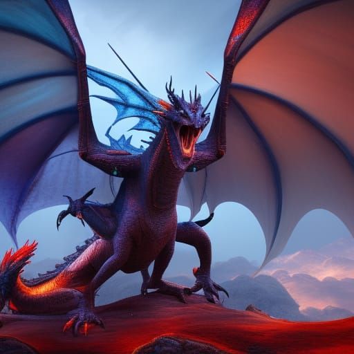 Epic Dragon Love in Cinematic Fantasy Art