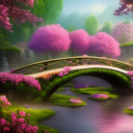 Spring Blossoms Matte Painting in Unreal Engine