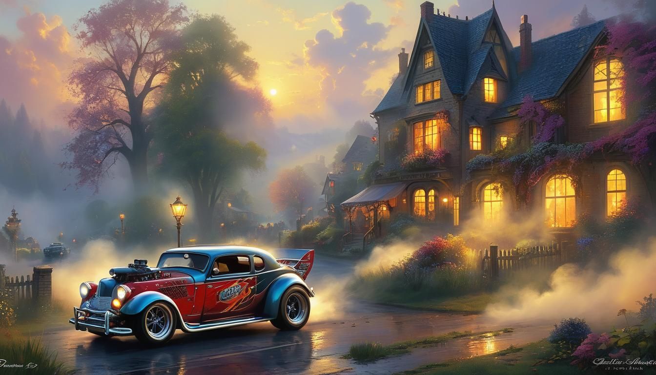 Ethereal Fantasy WRC Hot Rod in Golden Hour Light