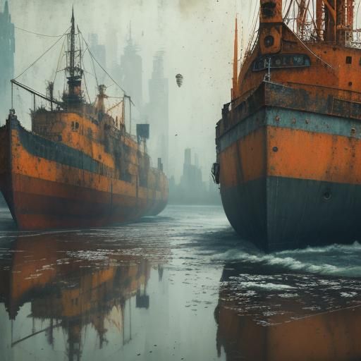 Vintage Cityscape in Neo-Impressionist Style