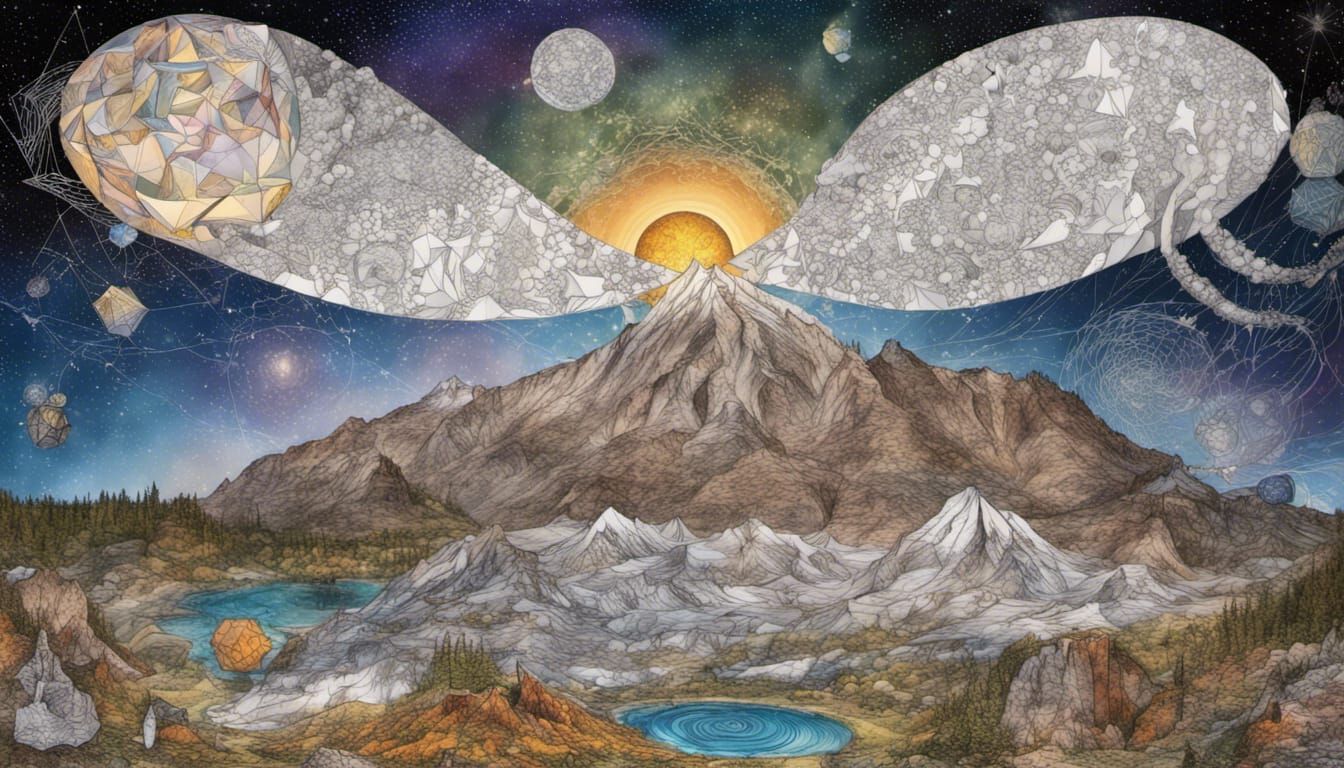 Abstract Fractal Geometry with Crystalline Refractions