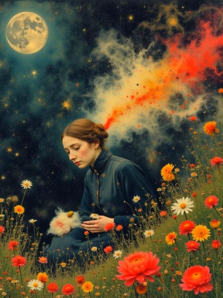 Whimsical Baroque Creatures in Vibrant, Swirling Colors