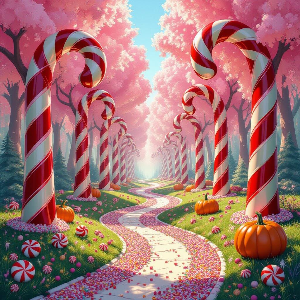 candy canes path