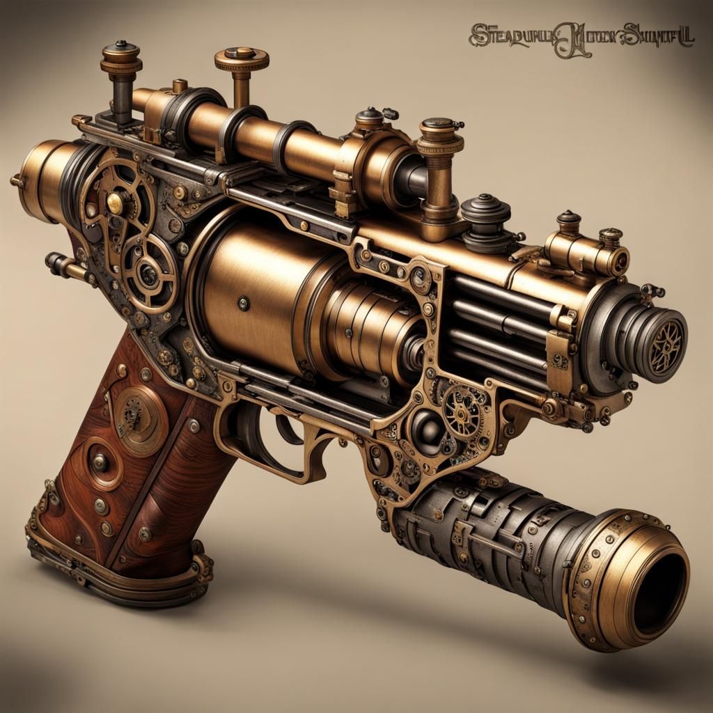 Most beautiful large steampunk gun
