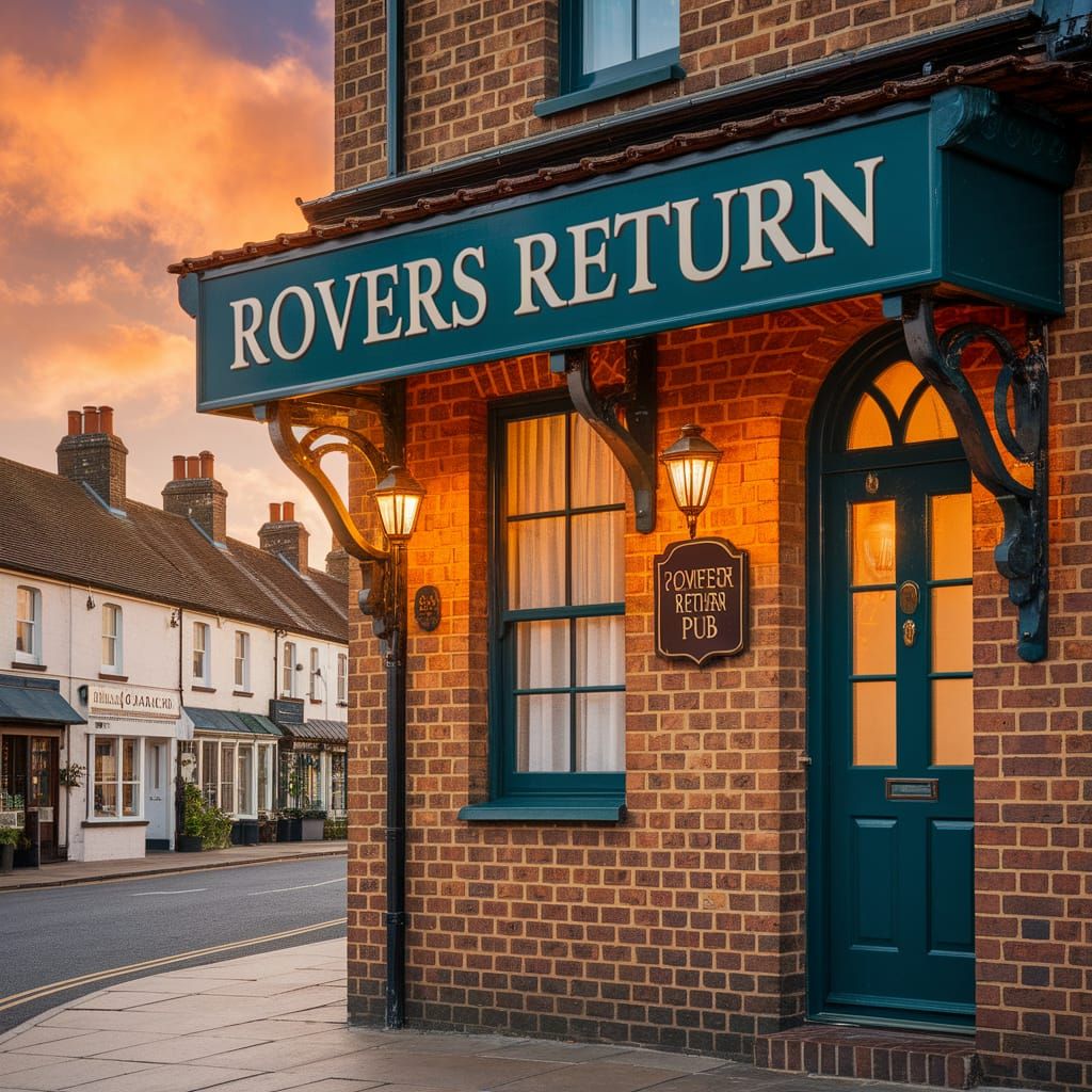 Iconic Rovers Return Pub on Coronation Street