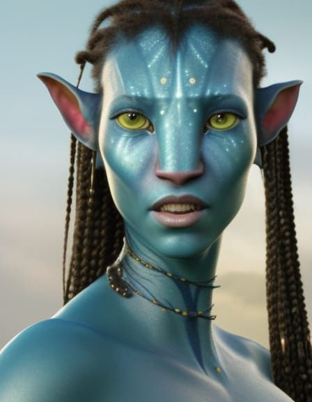Beautiful Female Na'vi Portrait in Photorealistic Style