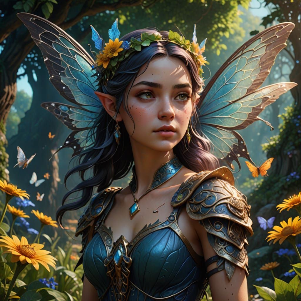 Fairy of Vibrant Summer Wonderland