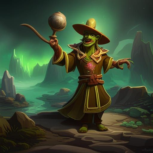 Archimonde with Sombrero: Detailed Fantasy Art