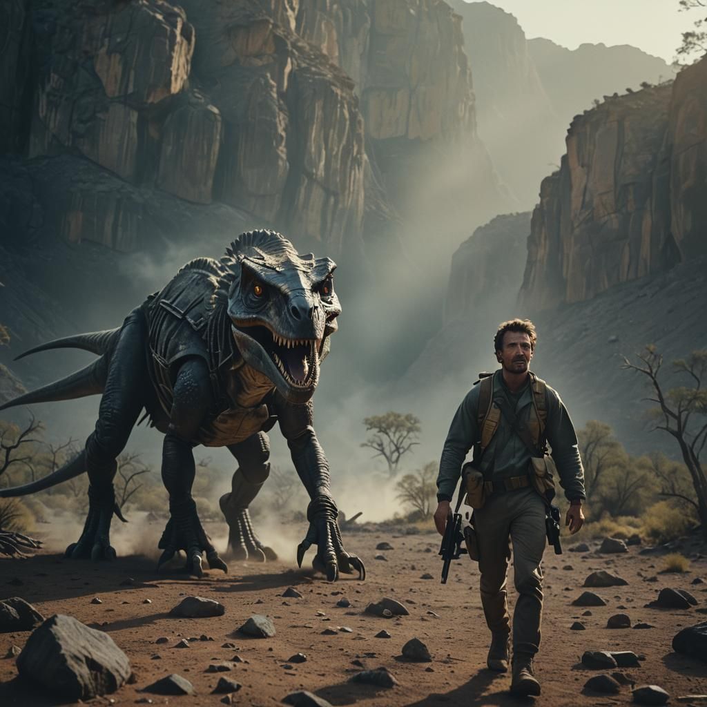 Dramatic Cinematic Portrait of a Man on Film