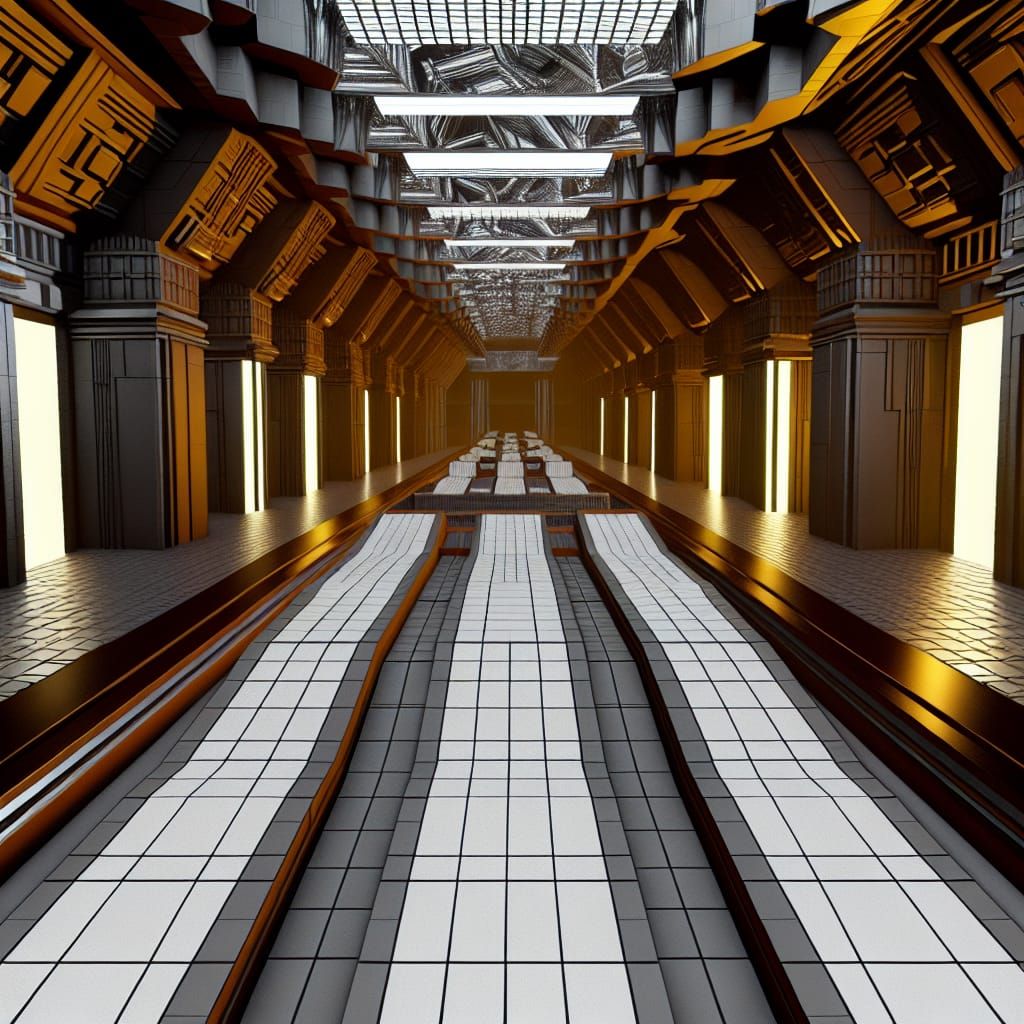 Endless Runner Game Environment in 3D Cinematic Style