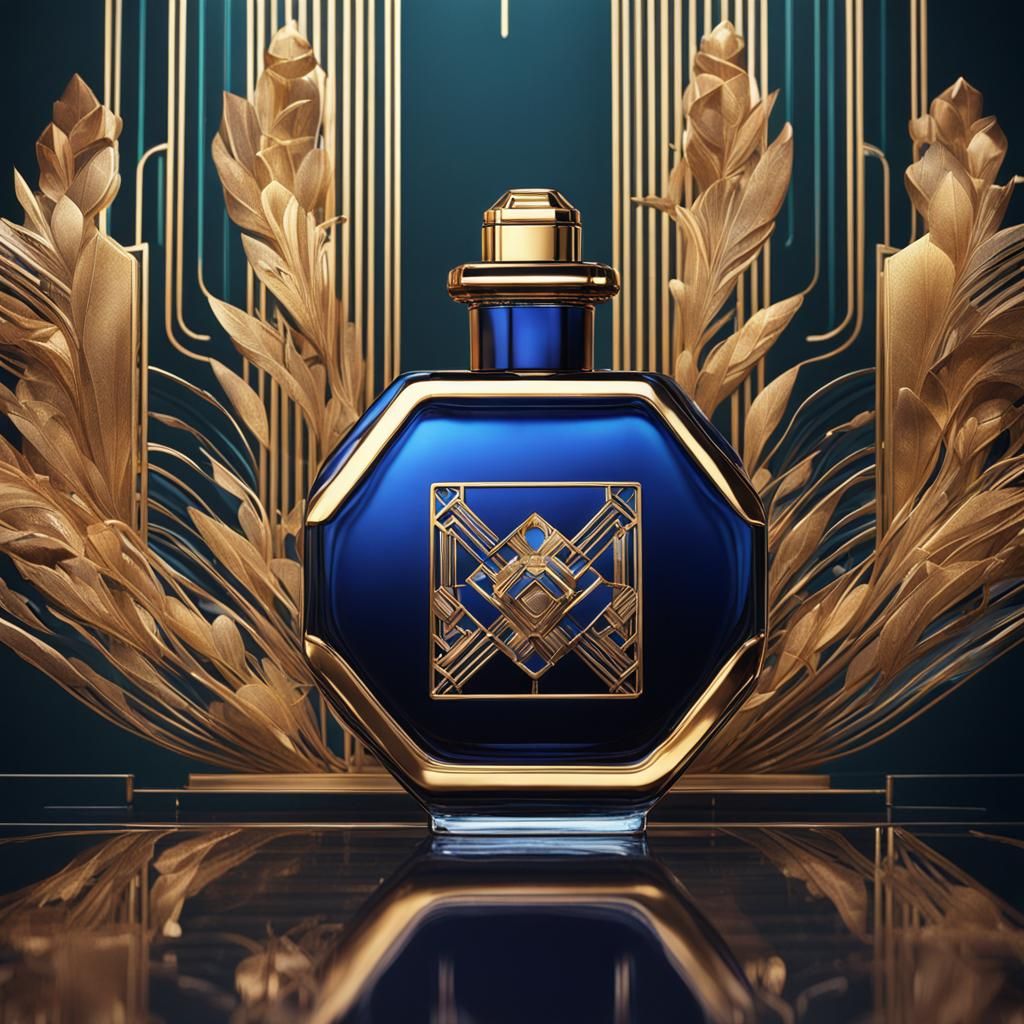 Art deco perfume bottle