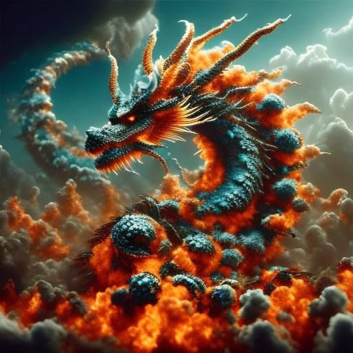 Hell Dragon in Studio Ghibli Anime Style