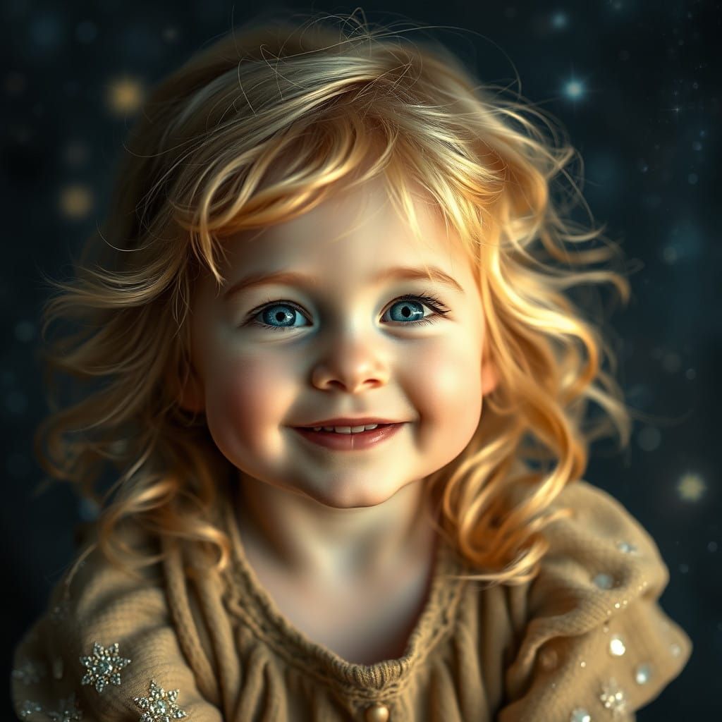 Fairytale Toddler Illuminated by Interstellar Wonders