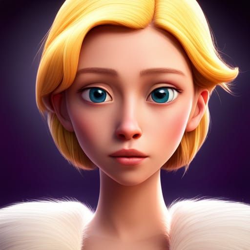 Forlorn Princess Captured: 3D Digital Art