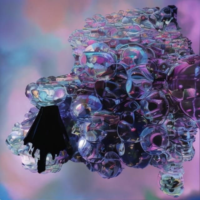 Fractal Mandelbulb Crystal in Surrealist Style