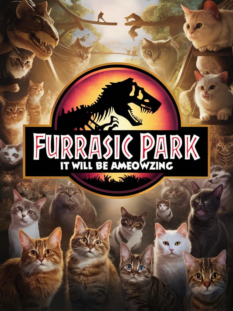 Furrasic Park: An 8K Movie Poster