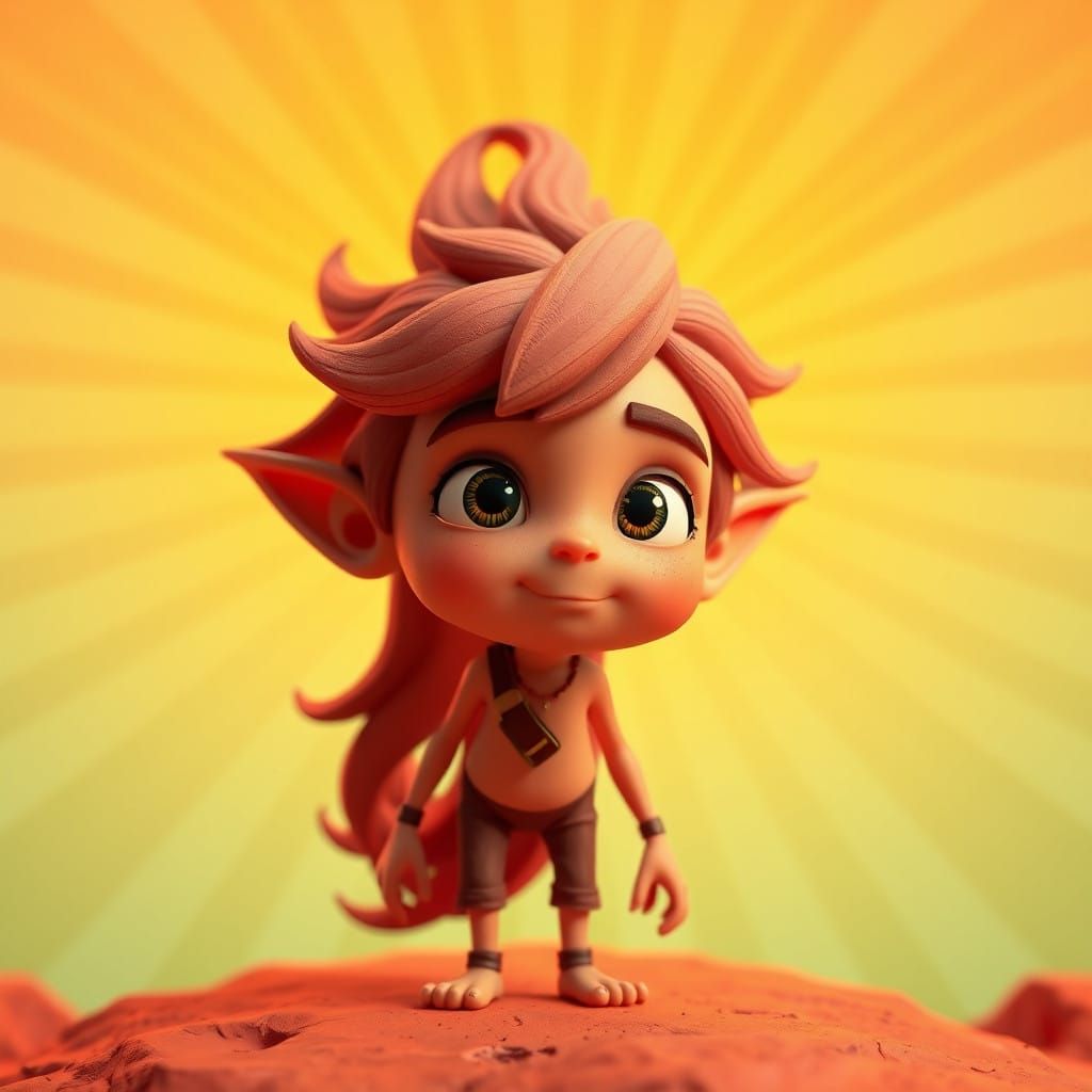 Stunning 4K Fantasy Character in Vibrant Warm Hues