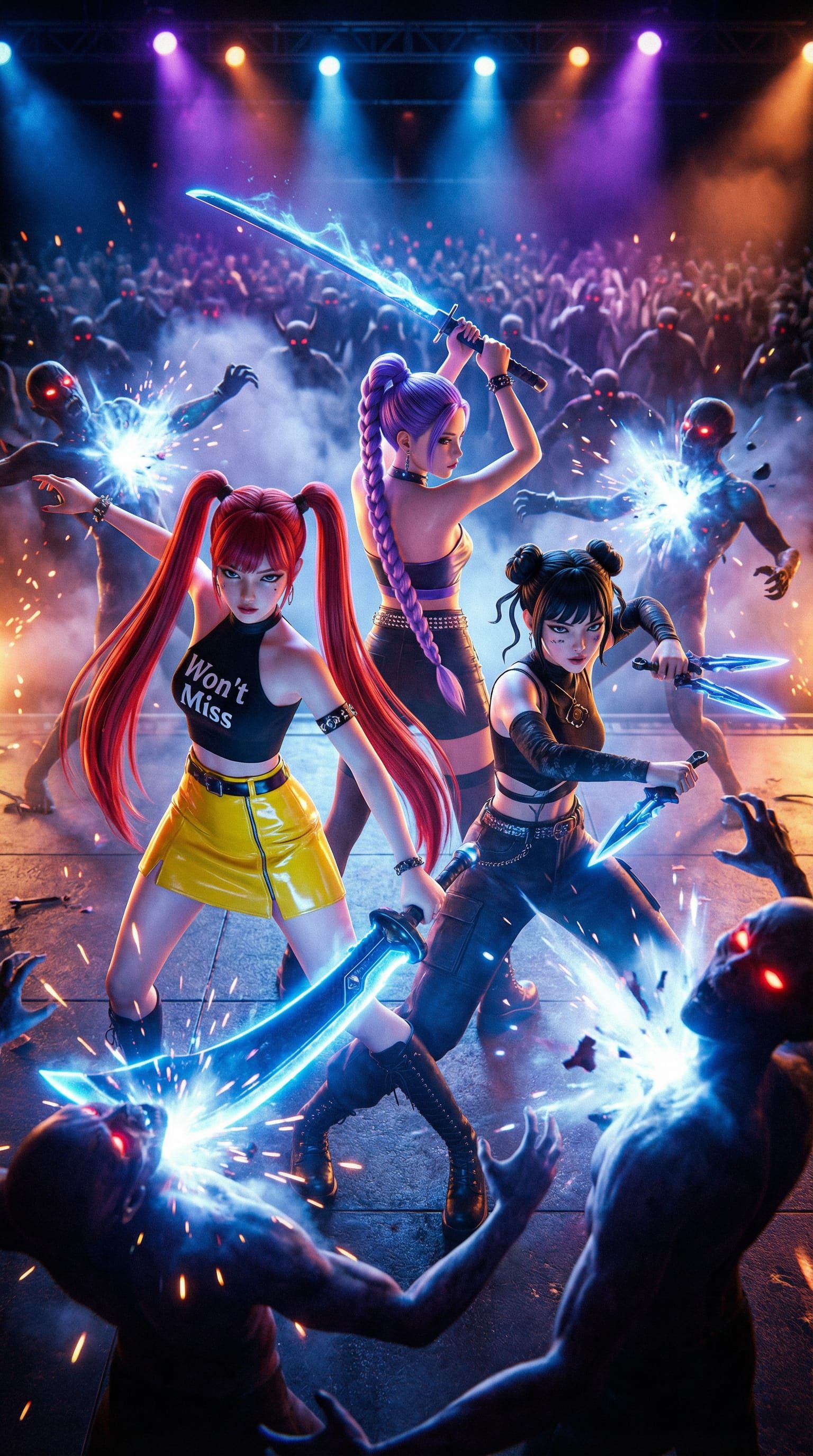 K-Pop Demon Hunters Battle Demons on Stage