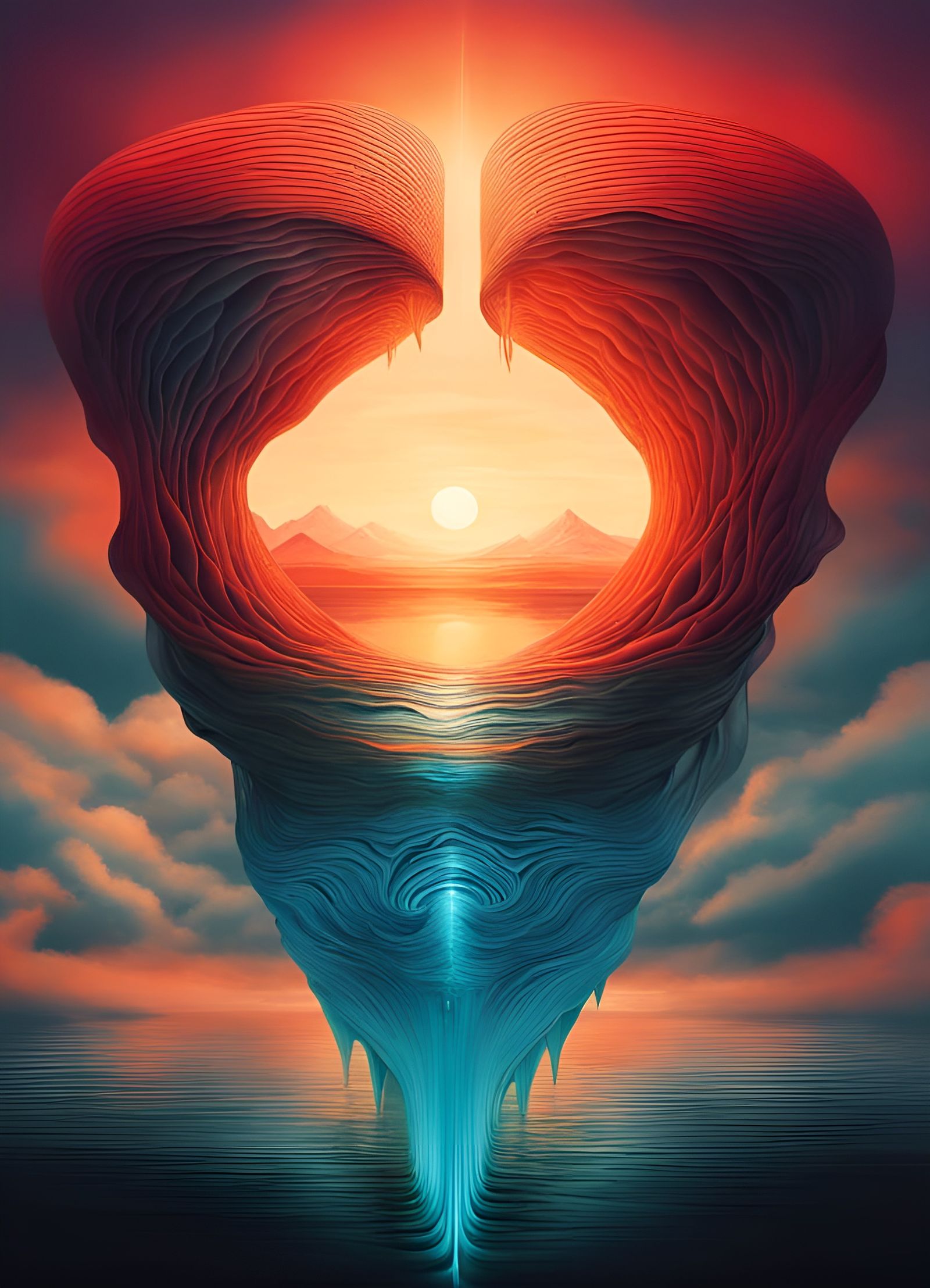 Boiling Plasmaheart: Abstract Digital Art