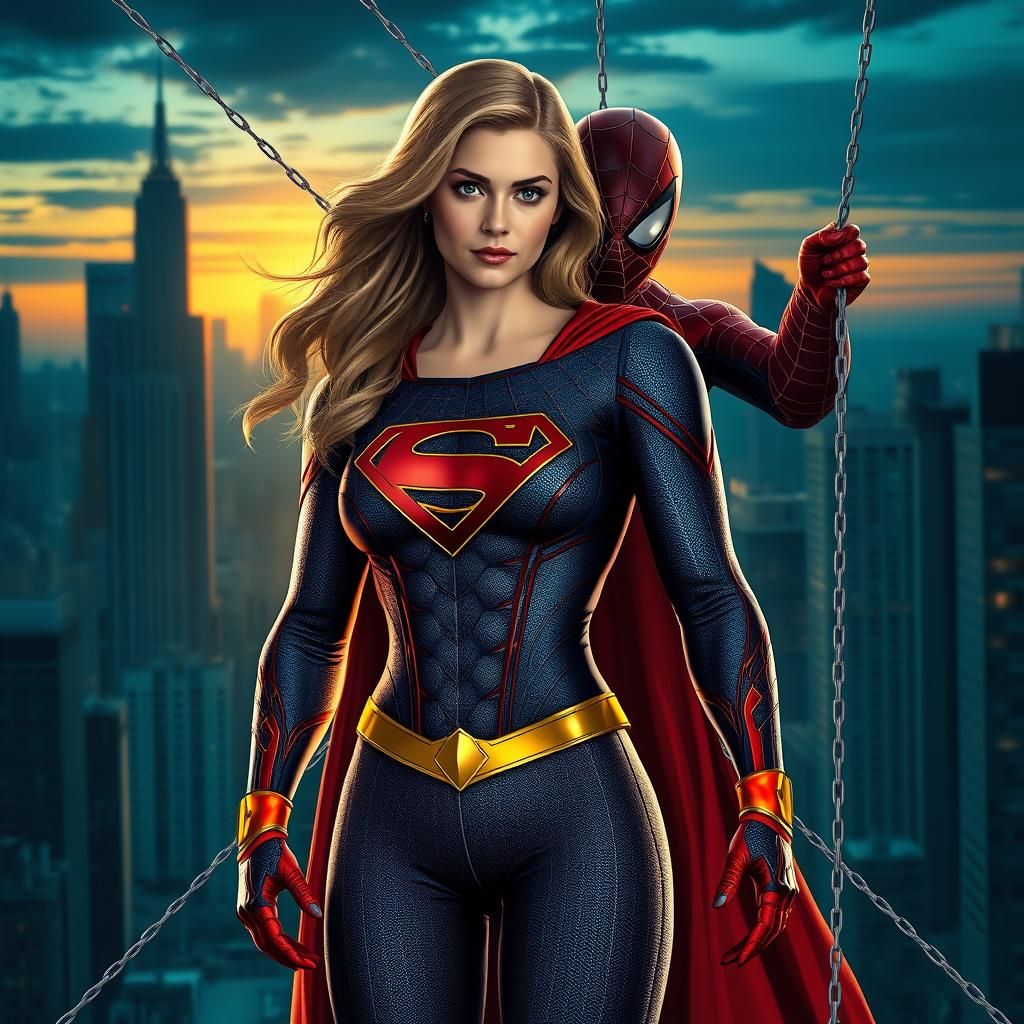 Spiderman gives Supergirl the creeps when he gets this close