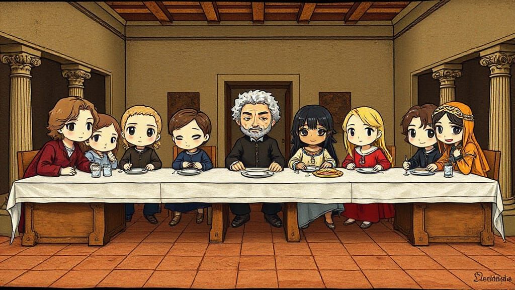 Leonard DaVinci’s Last Supper Chibi