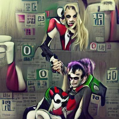 Joker and Harley Quinn Comic Art