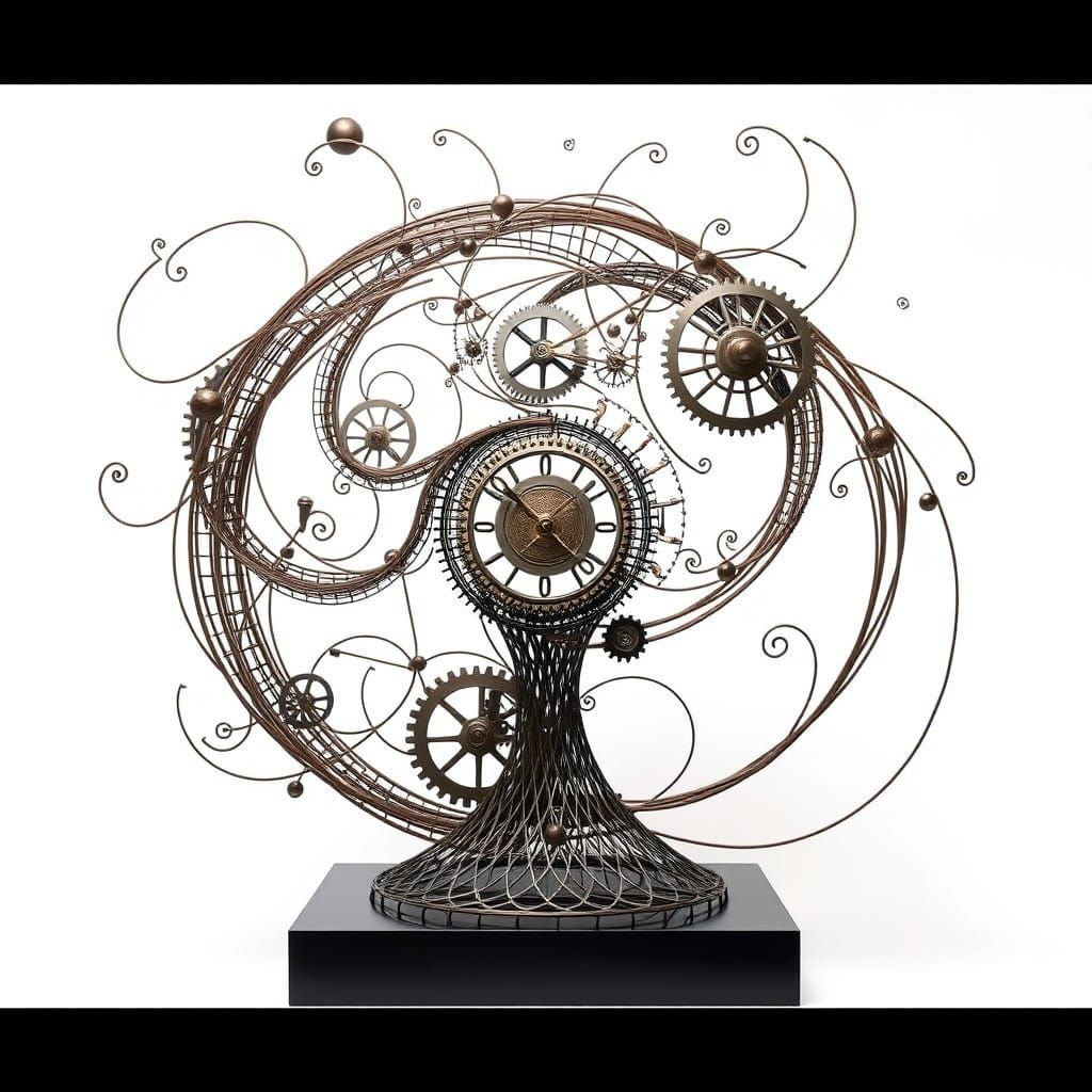 Abstract Sculpture of Reason in Motion