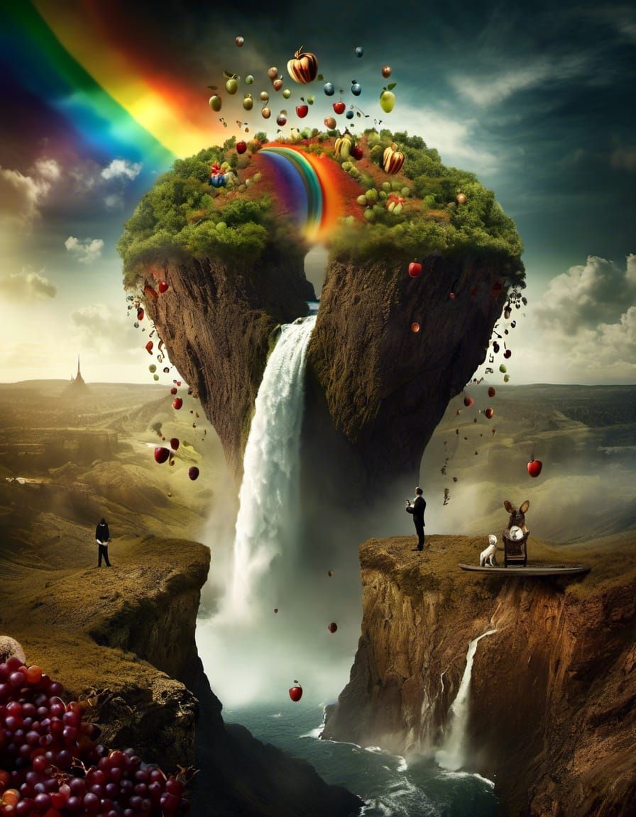 Surreal Waterfall Rainbow Pie, by Jansson and Stranka