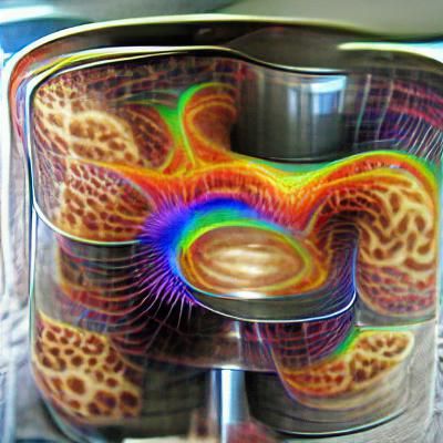 Psychedelic Quantum Coffee Cup: AI Art