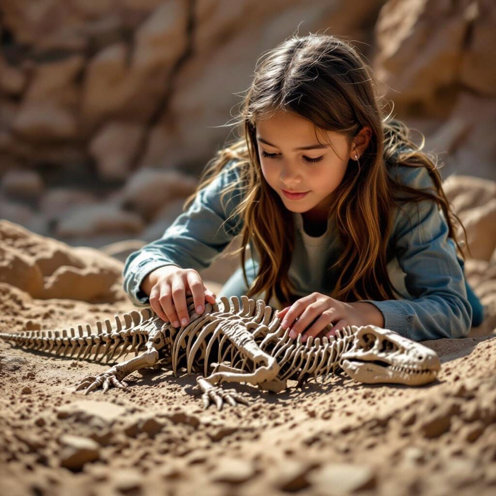 Girl Discovers Velociraptor Fossil