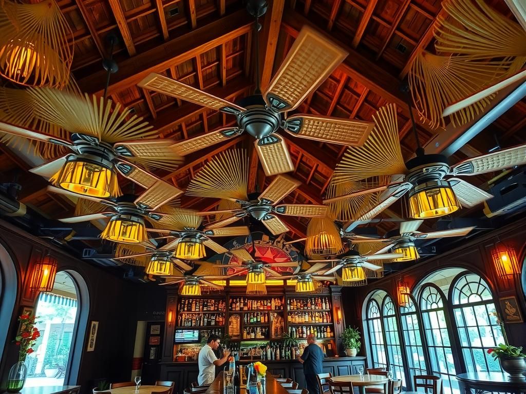 Colonial Singapore Bar Interior on a Hot Summer Day