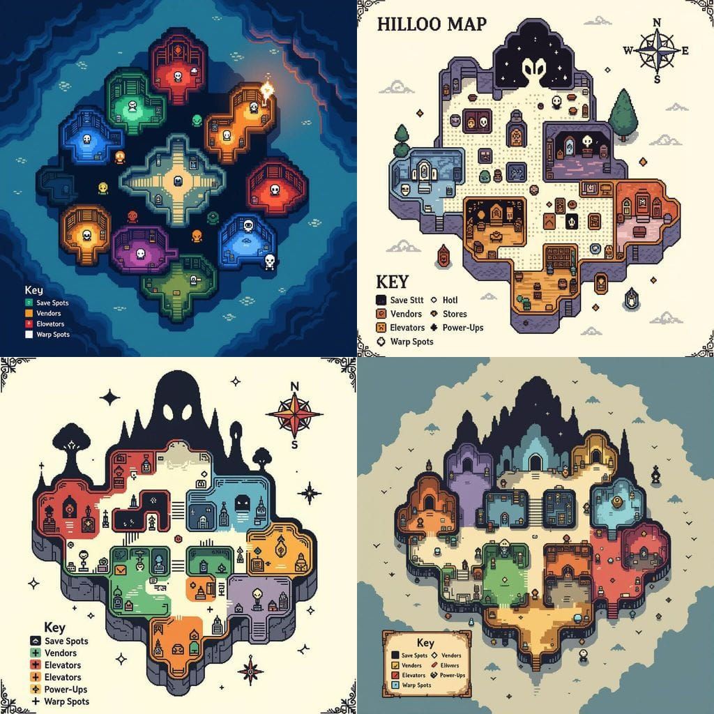 Hollow Knight Inspired Game Map With 1000 Rooms