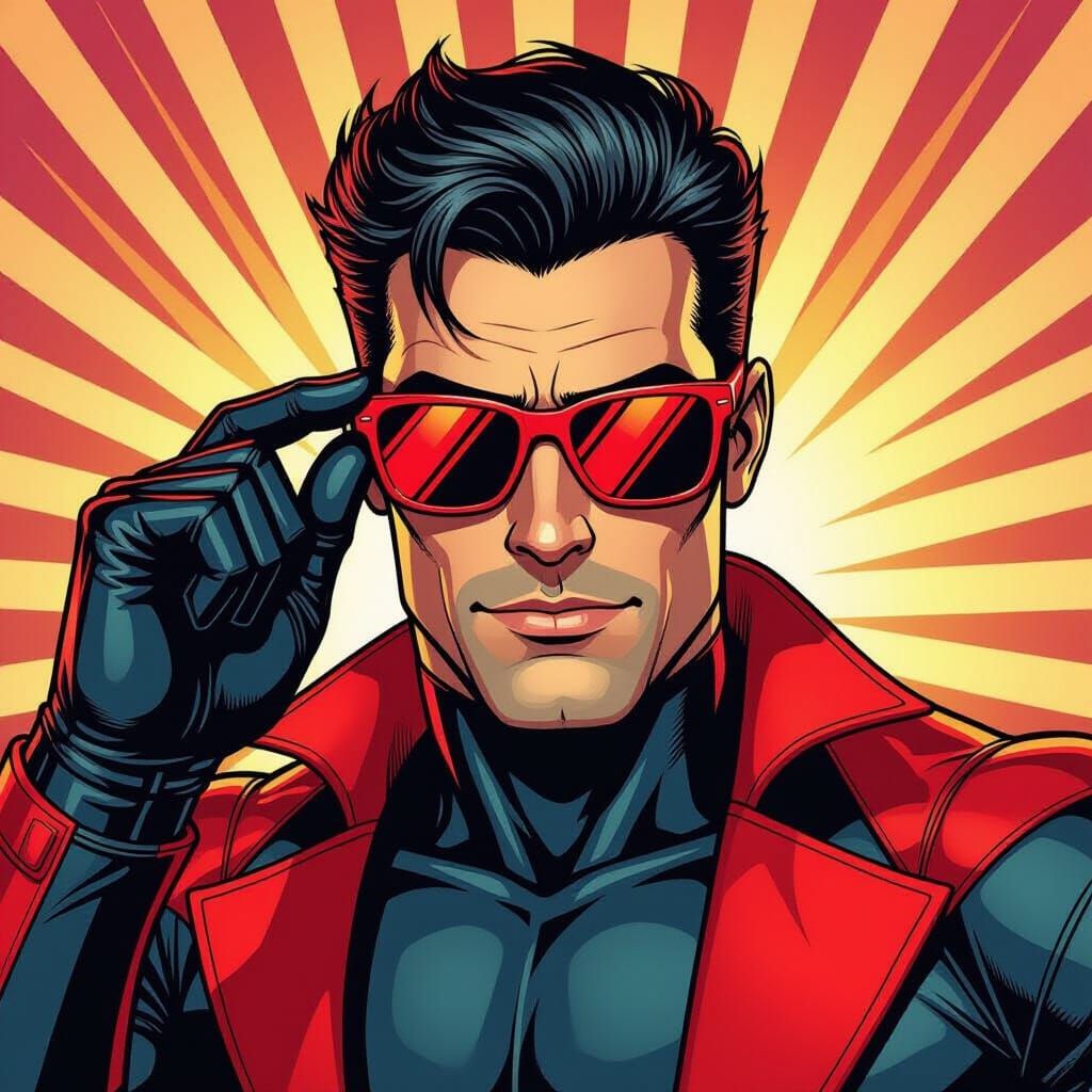 Wonder Man in Sunglasses: Comic Book Hero