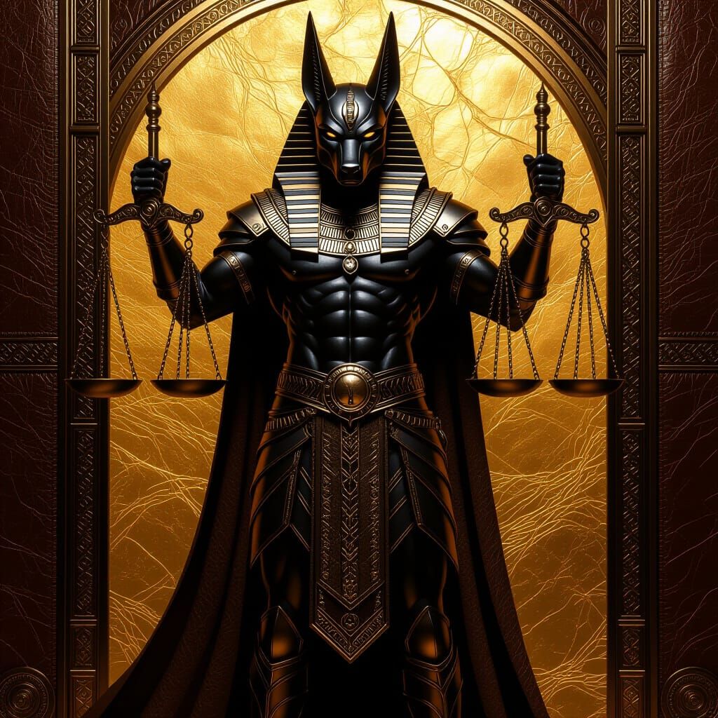 Anubis with Scales in Ornate Leather Armor