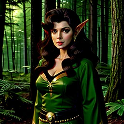 Deanna Troi as an Elf in Forest