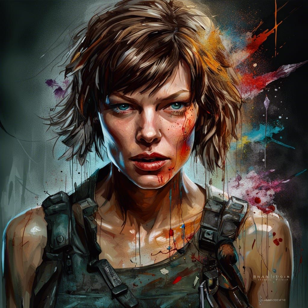 Milla Jovovich as Resident Evil Character in 3D