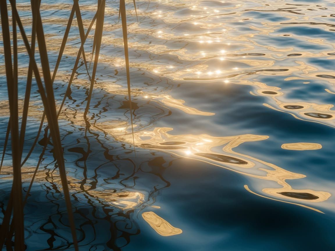 Ripples of Light on Serene Water's Surface