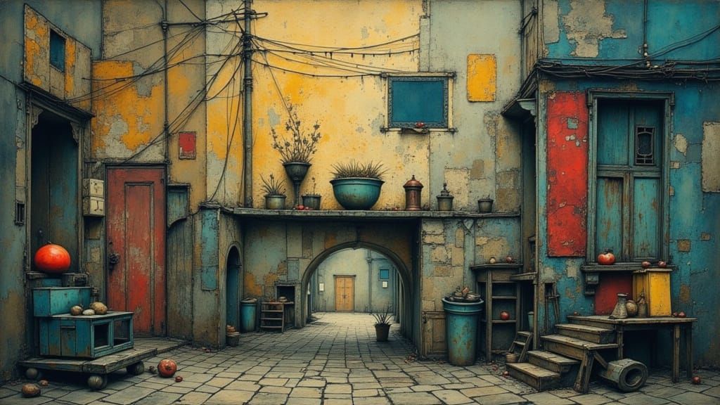 Surreal Portrait of a Figure in Dramatic Lighting